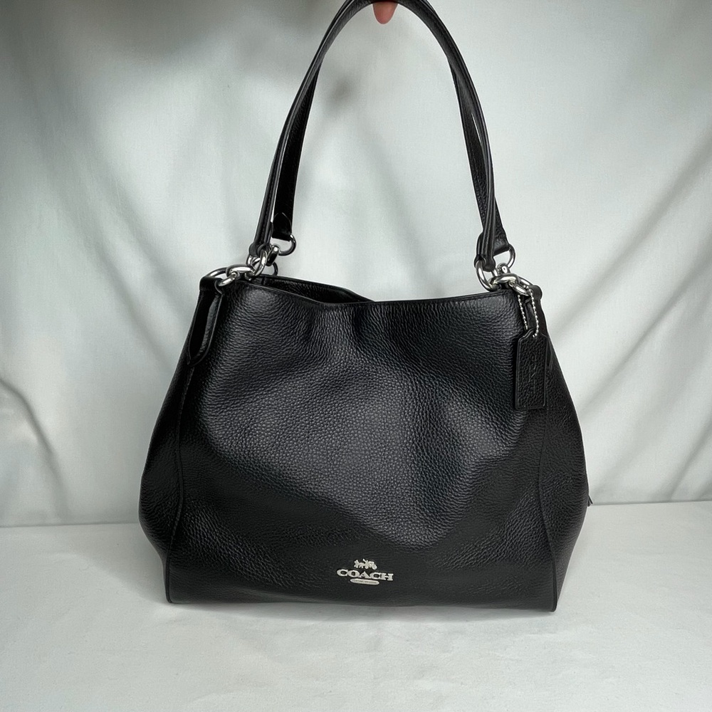 Coach Black Leather Shoulder Bag - Picture 11 of 16